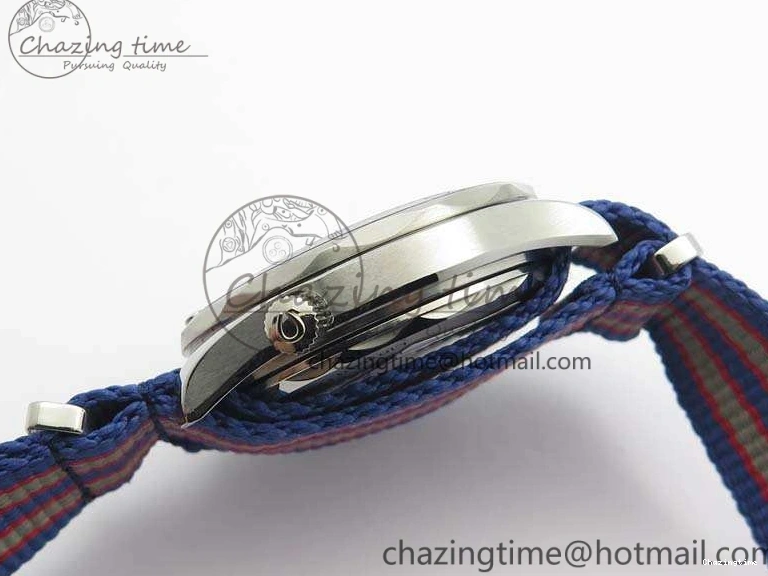 0213 FashionForward Seamaster 300M 007 SS URF 1:1 Best Edition White Dial Ceramic Bezel On Nylon Strap A2507(Free SS Bracelet) 8118